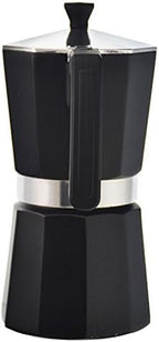GROSCHE Milano Stovetop Espresso Maker Moka Pot Cuban Coffee Maker Stovetop Coffee Maker Moka Italian Greca Brewer Percolator | 6 Espresso Cup, Black