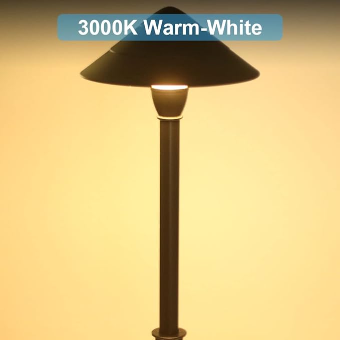 Low Voltage Landscape Lights - Aluminum Outdoor Waterproof 12V 3W 3000K Warm-White Light (4-Pack)