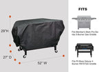 RPET Fabric Cover for Flat Griddle Cover, Black；Fit 36" griddles with Hood and Side Shelf foldeble, Dimensions:51"x27"x29"H