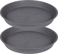 Plant Saucer, 2 Pack Largee Plant Saucer 18 19 inch (19", Cement Gray)
