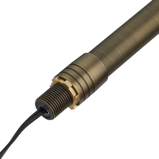 VOLT Max Spread 12V Solid Brass Mini Path Light (15" Tall, 9" Shade) with 3W 2700K Warm White G4 LED Bulb for Low Voltage Landscape Lighting on Outdoor Pathway, Walkway, Garden, Driveway or Patio