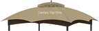 Replacement Gazebo Canopy Top Cover for 10 x 12, Double Tiered Waterproof Canopy Roof for Lowe's Allen Roth Gazebo #GF-12S004B-1 (Khaki)