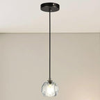 Modern Pendant Light Fixture, Prism Crystal Small Pendant Light for Kitchen Island, Black Crystal Single Pendant Lighting for Dining Room Bedroom