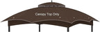 Replacement Gazebo Canopy Top Cover for 10 x 12, Double Tiered Waterproof Canopy Roof for Lowe's Allen Roth Gazebo #GF-12S004B-1 (Brown)
