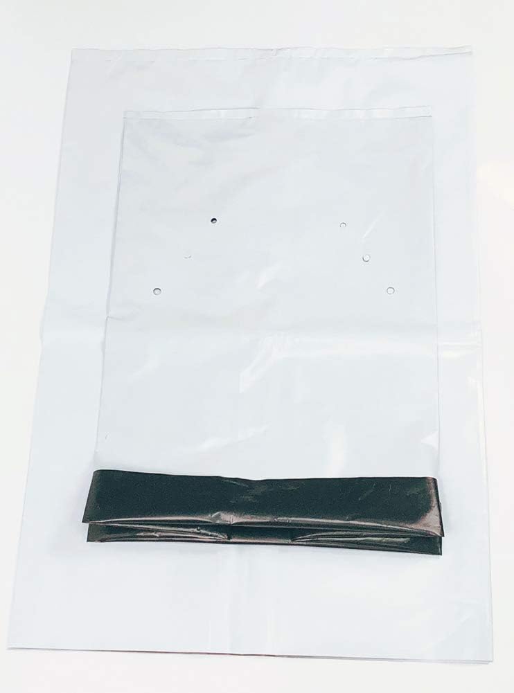 HORTIPOTS 30 Gallon Black White Poly Grow Bag Large Thick Plastic Transplanter Bags (10 Pieces per Pack)