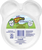 Hefty Zoo Pals Party Edition Paper Plates for Kids, Assorted Animal Designs, 7.75 Inches with Two Dipping Compartments, 20 Count (Pack of 2)