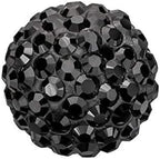 50pcs Adabele Grade A Suncatcher Crystal Rhinestone Pave Loose Beads 8mm Jet Black Polymer Clay Disco Ball Spacers Compatible with Shamballa All Craft Jewelry Making DB8-23