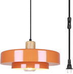 Plug in Pendant Light Modern Pendant Lamp E26 Vintage Hanging Light Fixture with 14ft Cord On/Off Switch for for Dining Room Bedroom Living Room Kitchen Island
