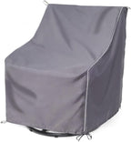 Patio Chair Cover, Waterproof Heavy-Duty Patio Furniture Cover, Outdoor Swivel Chair Cover (Grey-1 Pack)