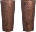 H Potter Large Tall Planter Pots Outdoor Indoor Copper Flower Decorative Set of Two GAR684 (Set of Two)