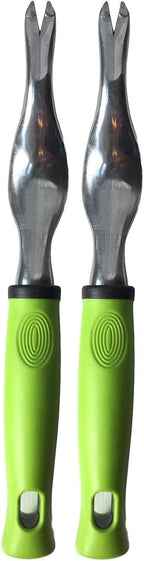 Garden Guru Hand Weeder Tool with Ergonomic Handle - Weed Puller for Planting, Weeding, Flower and Vegetable Care in Lawn Garden Yard | Rust Resistant (2 Pack)