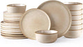 AmorArc Ceramic Dinnerware Sets,Round Reactive Glaze Stoneware Plates and Bowls Sets,Highly Scratch Resistant | Microwave & Dishwasher Safe,Service for 8 Dishes Set (24pc)