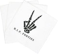 SharkBliss RIP Forties Cocktail Napkins, 100 Pack RIP Forties Death to My 40s Dirty 50 Birthday Paper Cocktail Beverage Napkins in Bulk for 50th Birthday | 2-Ply, 5x5" (RIP Forties Napkins)