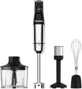 Courant Immersion Handheld Blender,4 in 1 400W Stick Blender, Variable Speed Stainless Steel Blades, Blending shaft Whisk,Chopper,Masher, Beaker Stainless Steel, LED Display