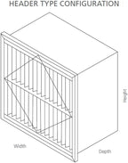 RIGID-PACK 20x20x12 Rigid Box Air Filter – MERV 13/85% ASHRAE HVAC Filter – Radial V-Pleat, Metal Frame, Single Header – High-Efficiency Replacement for Commercial & Industrial Systems
