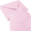 50 Pack 5x7 Envelopes Letter Size, Pink A7 Envelopes Self Seal for Wedding Invitation, Envelope 5.4x7.6 for Greeting Cards, Photos, Baby Shower, Graduation, Thank You Cards, Announcements