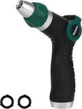 High Pressure Garden Hose Nozzle Sprayer, Heavy-Duty Metal Water Hose Nozzle with Thumb Control & Adjustable Jet for Car Washing, Patio Cleaning, Lawn & Plant Watering