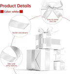 White Satin Ribbon 1 Inch Wide x 50 Yards Polyester, Double Faced Ribbon for Wedding Decorations, Gift Wrapping, DIY Bows, Craft Projects and Party Supplies