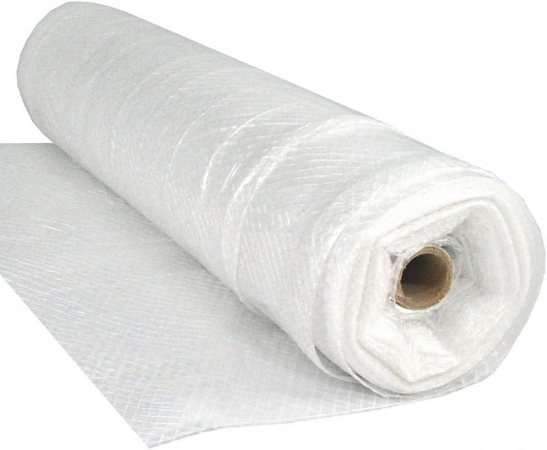 Farm Plastic Supply - Dura Skrim String Reinforced Clear Plastic Sheeting - 10 Mil - (52' x 45') - UV-Rated Extra Heavy Duty Poly Film Tear Resistant, Vapor Barrier Polyethylene Roll for Construction