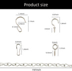 YINGFENG 197 Inch DIY Silver Hanging Basket Chains, Adjustable Length, Decorative Metal Chain with Hooks for Hanging Bird Feeders, Planters, Ornaments