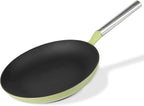 KOKHUB Upgraded 11 Inch Cast Iron Skillet, Titanium Enameled Nonstick Frying Pan, PFOA/PFAS-Free Cooking Pan, Dishwasher & Oven Safe Kitchen Cookware, Compatible with All Cooktops, Sage Green