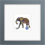 RPJC 8x8 Soild Wood Picture Frame with High Definition Glass Display Picture 4x4 with Mat or 8x8 Without Mat for Wall Mounting Hanging Photo Frames Grey