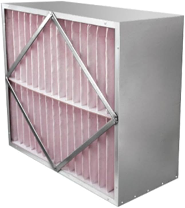 RIGID-PACK 24x20x12 Rigid Box Air Filter – MERV 14/95% ASHRAE HVAC Filter – Radial V-Pleat, Metal Frame, Single Header – High-Efficiency Replacement for Commercial & Industrial Systems