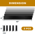 5 Pack - 40'' L x 6'' H Steel Landscape Edging Border Edging for Landscaping Metal Garden Edging Lawn Edging No dig Hammer in Edging for Gravel Yard Pathway(16.7FT Total Length)