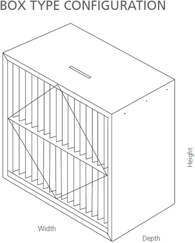 RIGID-PACK 24x20x12 Rigid Box Air Filter – MERV 13/85% ASHRAE HVAC Filter – Radial V-Pleat, Metal Frame, Single Header – High-Efficiency Replacement for Commercial & Industrial Systems