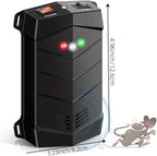 Ultrasonic Rodent Repellent for Car Engine, 2 Pack Mouse Repellent – Battery Powered Under Hood Mouse Repeller with Upgraded Flashing Strobe Light, Keep Mice Out of Car, RV, Garage, Room