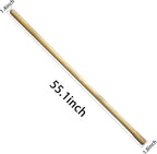 55-Inch Pure Solid Wood Replacement Handle for Garden Hoe Digging Spading, Surface Coated with Protective Paint, Clear Finish, Convenient and Durable (Spade & Fork Head Not Included)