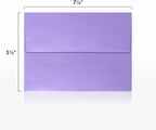 LUXPaper A7 Invitation Envelopes | Peel & Press | 5 1/4" x 7 1/4" | Amethyst Metallic | 80lb. Text | 50 Qty