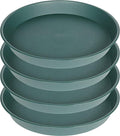 4 Pack of 16 17 inch Plant Saucer (15 inch Base), 2.3" Depth, Heavy Duty Deep Plant Trays for Pots, Bird Bath Bowls, Plastic Plant Saucers for Indoors, Drip Trays for Planter (17", Green)