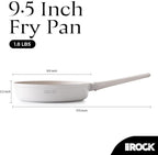 THE ROCK SOHO 9.5-Inch Ceramic Non Stick Frying Pan – Nothing Sticks, Never Warps, Lasts Longer, Non Toxic Skillet with Heat-Resistant Handle, PTFE PFOA & PFAS Free, Oven & Dishwasher Safe, Cream