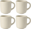 Bloomhouse Corsica Clay 4 Piece Mug Set - Sea Salt White