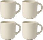 Bloomhouse Corsica Clay 4 Piece Mug Set - Sea Salt White