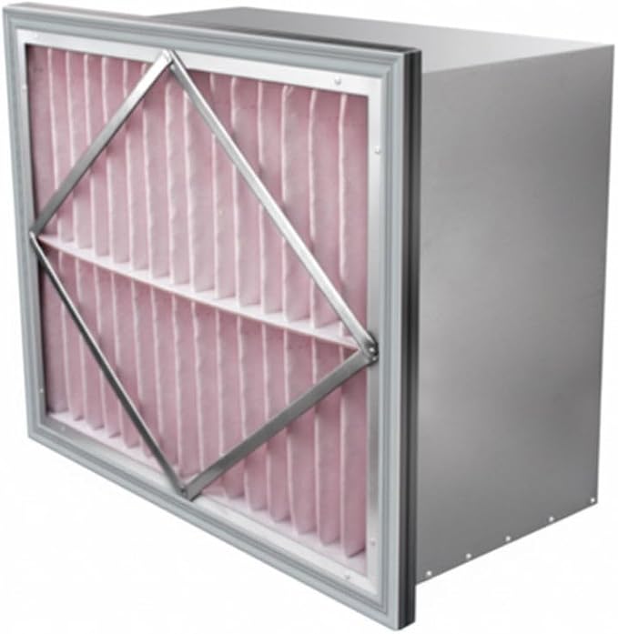 RIGID-PACK 20x20x12 Rigid Box Air Filter – MERV 13/85% ASHRAE HVAC Filter – Radial V-Pleat, Metal Frame, Single Header – High-Efficiency Replacement for Commercial & Industrial Systems