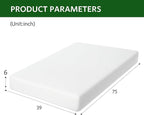 6 Inch Twin Size Mattress in a Box,Memory Foam Mattress for Comfort Sleep, Cooling Night Sleep & Pressure Relief, Ships Compressed (6", Twin)