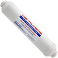 Inline Carbon Water Filter | 10" Length | 1/4" Quick Connect In/Out (1/4" QC) | For Chlorine Taste & Odor or Post Filter for Home RO | RO Stage 5 Polishing Filter