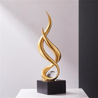 AWNR Abstract Art Deco Decor Statues for Home,Shelves,Table,Living Room, Dining Room,Modern Sculpture Decoraciones of Homes for Sale (Gold C)