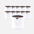 Commercial Grow Bag Pack of 10, Air Pruning Mesh Fabric Plant Containers (3 Gallon, White)