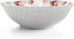 Lynns Paradise Philomena 9-Inch Big Bowl, Set of 3, Pink; Heavy Duty; Chip Resistant; Lead and Cadmium Free; Freezer to Oven Safe up to 500°F