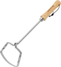 Berry&Bird Mini Hula Hoe for Weeding 17.3''Stirrup Hoe Stainless Steel Weed Puller Tool Gardening Action Scuffle Loop Hoes Garden Tools with Wooden Hand Weeder Cultivator Cutting Roots Loosening Soil
