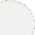 Gibson Elite Lana 16 Piece Bone China Double Plates and Bowls Dinnerware Set, White w/Gold Rim