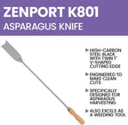 Zenport K801 Asparagus Knife Harvest Tool, 25-Inch, Beige - 3 Pack