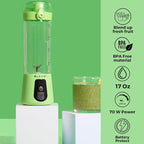 BLENDi Lite Portable Blender (17oz) – USB Rechargeable, Powerful 70W Motor for Smoothies, Protein Shakes & More – Compact, Travel-Friendly & BPA-Free (Lime)