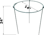 14" Wide x 24" High Peony Cage Rings Garden Plant Support Brace, Pack of 10 Round Metal Plant Stakes Rings, Strong Large Garden Supports for Flowers, Peonies, Rose, Lily