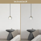 Modern Pendant Light, Brushed Brass Pendant Light Fixture for Kitchen Island, Small Cut Crystal Single Pendant Lighting for Dining Room Bathroom