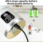 Cordless Blender - Dual 1500mah Battery & 12 Blades | 3-Speed 450ml Portable Blender| For Smoothies, Juicing, Ice Crushing, Travel, Gym