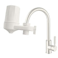 Faucet Mount Water Filter for Sink Faucet Tap Water Filter for Kitchen Sink 4-Stage Advanced Filtration Reduces Chlorine Heavy Metals Easy Install Compatible with Standard Faucets 1 Pack (White)